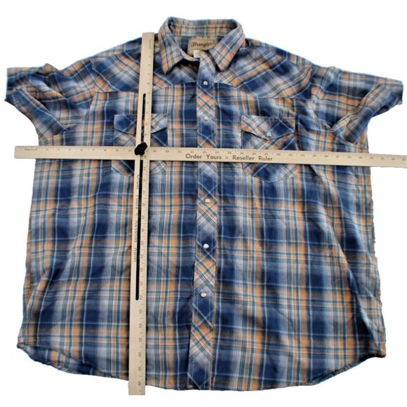 Vintage Wranger Western Fashion Snap Shirts Men's Pearl Snap Shirt Size 2XL - Picture 3 of 4